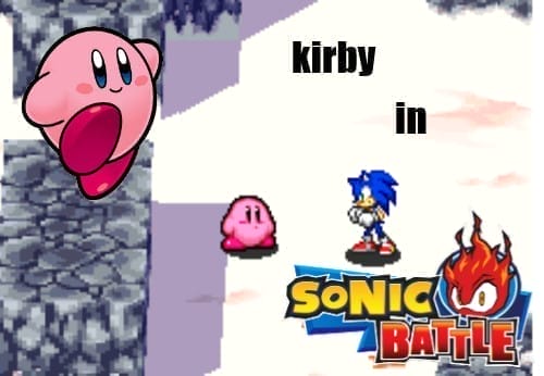 Kirby in Sonic Battle!